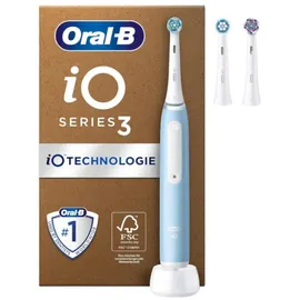 Oral B Oral-B iO Series 3 Plus Edition Elektrische Zahnbürste/Electric Toothbrush, PLUS 3 Aufsteckbürsten, 3 Putzmodi für Zahnpflege, recycelbare Verpackung, ice blue