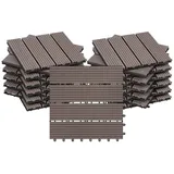 Woltu WPC-Fliesen 2 m braun