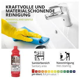 lorito oehme Sanitärreiniger Kalklöser Kalkentferner Sanifix Fantastic, 1 Liter