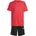 Train Essentials 3-Stripes Set Trainingsanzug Pure Ruby/Black 116
