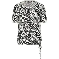 Betty Barclay Casual-Shirt mit Tunnelzug Schwarz/Weiß - 48