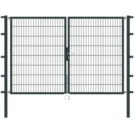 GAH Alberts Alberts Stabgitter Doppeltor Flexo 250 x 160 cm 6/5/6 anthrazit zE