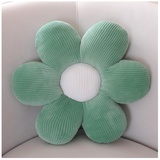 LANFIRE Blumen-Überwurfkissen, Sitzkissen, Bodenkissen, Blumenform, Bett, Sofa, Stuhl, Überwurfkissen (40 * 40 cm, Green)