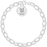 Thomas Sabo Charm-Armband mit Goldbären Logo-Ring Silber, 17 cm