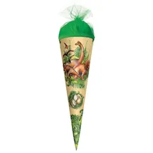 ROTH Schultüte Veganosaurus 35 cm rund Tüllverschluss - Zuckertüte Schulanfang