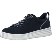 Marco Tozzi Damen Plateau Sneaker mit Schnürsenkeln Bequem, Blau (Navy Comb), 38 EU