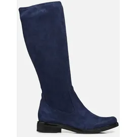 CAPRICE Damen Stiefel ohne Absatz Kniehoch Vegan, Blau
