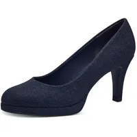 TAMARIS Pumps Abendschuh, Festtagsschuh, mit bezogenem Trichterabsatz, schmale Form blau 40 EU