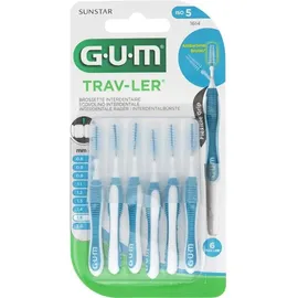 sunstar GUM TRAV-LER 1,6mm Tanne blau Interdental+6Kappen 6 St