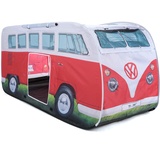 Board Masters - Volkswagen Kinder-Pop-Up-Spiel-Zelt im T1 Bulli Bus Design 165 cm (Bus Front/Rot)