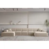 Fun Möbel Wohnlandschaft U-form Celes Premium Xl In Stoff Opera Velvet Sand