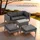 Tectake Bellaria Aluminium Rattan Lounge grau