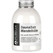 PURELIA Sauna Salz Mandelblüte 650g Peelingsalz Sauna Salz Peeling Körperpeeling