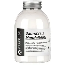 PURELIA Sauna Salz Mandelblüte 650g Peelingsalz Sauna Salz Peeling Körperpeeling