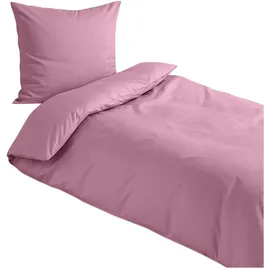 Traumschlaf Pure Mako-Satin 135 x 200 cm + 80 x 80 cm mauve