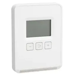 Schneider Electric SLASLXX SpaceLogic SLA-Serie, Raumfühler, Temperatur, LCD, Analogausgänge mit mattweißem Gehäuse