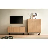 Home Affaire Kalmar Wohnzimmer-Set 280 cm Beige Holzwerkstoff