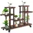 Outsunny Pflanzenregal Vierstufiges Blumenregal 123,5 x 33 x 80 cm Verkohlt