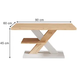 Vicco Arivo Weiß Eiche 90 x 60 x 45 cm