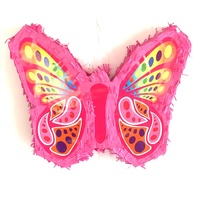 Pinata Schmetterling zum Befüllen und Aufhängen zur Party-Deko, Kinder-Geburtstag, Maße: 50 x 50 x 10 cm