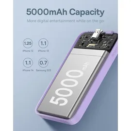 Baseus Magnetic Powerbank, MagSafe, USB-C, 5000mAh 20W violett
