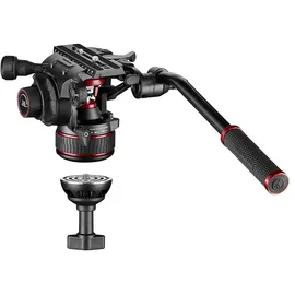 Manfrotto Videokopf Nitrotech 608 mit Stativ 645 Fast Twin Carbon