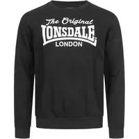 Lonsdale Herren Rundhals Sweatshirt Normale Passform BURGHEAD Black/White XXL