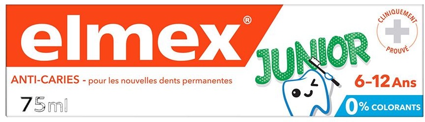 elmex® Junior Dentifrice 6-12 ans 75 ml dentifrice(s)