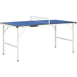 vidaXL Tischtennisplatte mit Netz 5 Fuß 152×76×66 cm Blau