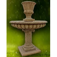 Casa Padrino Barock Gartenbrunnen Dunkelgrau Ø 114 x H.