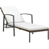 vidaXL Gartenliege 195 x 60 x 95 cm braun
