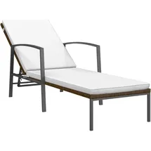 vidaXL Gartenliege 195 x 60 x 95 cm braun
