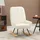 Homcom Schaukelstuhl mit Sherpa-Vlies Belastbarkeit 150 kg Creme,