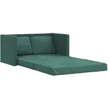 vidaXL Bodensofa mit Schlaffunktion Dunkelgrün 122x204x55 cm Samt