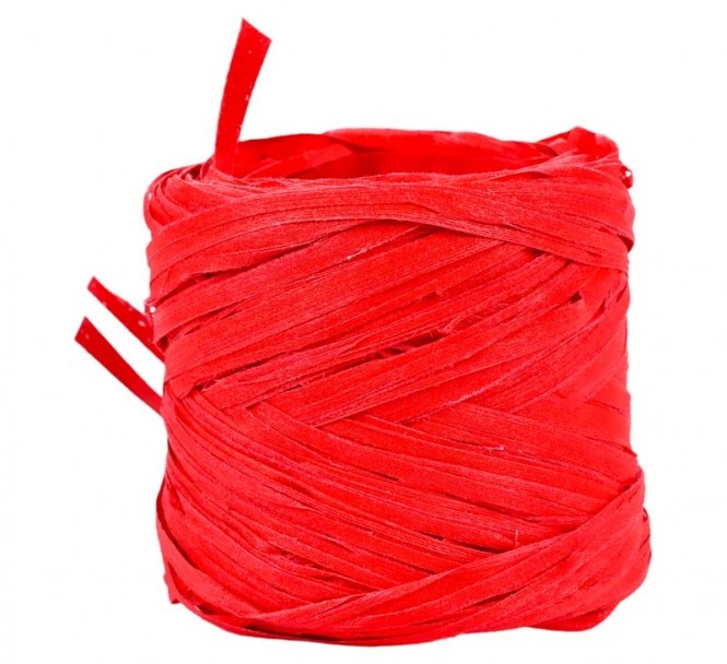 Goldina Ringelband Raffia rot