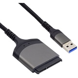 Xiwai 5Gbps USB 3.0 Typ-A auf SATA 22 Pin Adapter Kabel 25cm für 2,5" Festplattentreiber SSD