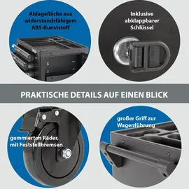 Trutzholm Werkstattwagen 8 Schubladen Stahl schwarz unbestückt
