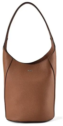 Boss Lenah Schultertasche Leder 22 cm  braun