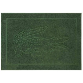 Lacoste Badematte - LLACOSTE, Badvorleger, Krokodil-Logo, Bio-Baumwolle Grün 55x80 cm