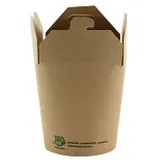 Papstar Snackboxen Pappe eckig 230 ml 25 St. Braun