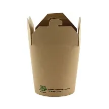 Papstar Snackboxen Pappe eckig 230 ml 25 St. Braun