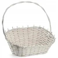 Kadax Weidenkorb Geschenkkorb Flaschenkorb  Groß 40 x 30 x 20 cm weiß