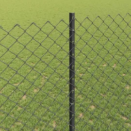 vidaXL Zaun 1,4 x 10 m Grau/Stahl