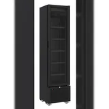 CombiSteel Kühlschrank 1-türig Glas schwarz, LED, abschließbar