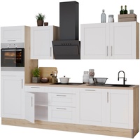 OPTIFIT Küche »Ahus«, Breite 280 cm,wahlw. mit E-Geräten,Soft Close Funktion,MDF Fronten, braun