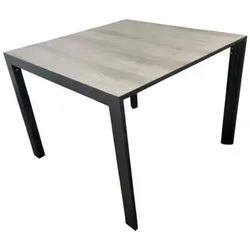 CASAYA Gartentisch »Sanogo«, BxH: 100 x 75 cm, Keramik/Aluminium - schwarz