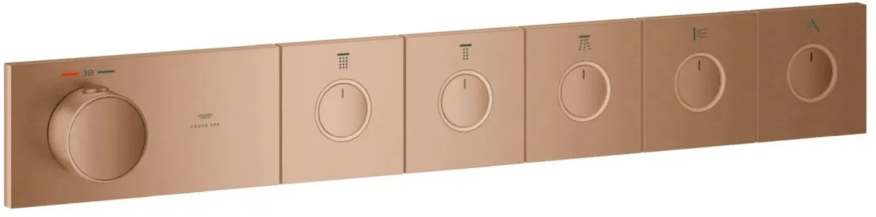 GROHE Unterputz-Thermostat Grohtherm Aqua Tiles, 106868 FMS 5 ASV warm sunset gebürstet, 106868DL00 106868DL00