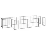 vidaXL Hundezwinger 10,89 m2 Stahl Schwarz