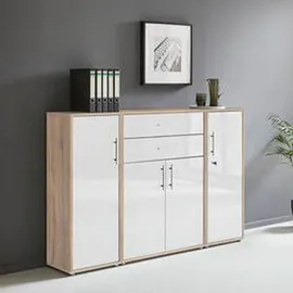 MID.YOU Office Edition Aktenschrank 172,6 x 113,6 x 33,0 cm Weiß