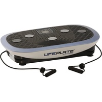 MAXXUS Vibrationsplatte Lifeplate 4.0, (Set, 3 tlg., mit Trainingsbändern, mit Trainingsplan, mit Unterlegmatte) blau|schwarz|weiß